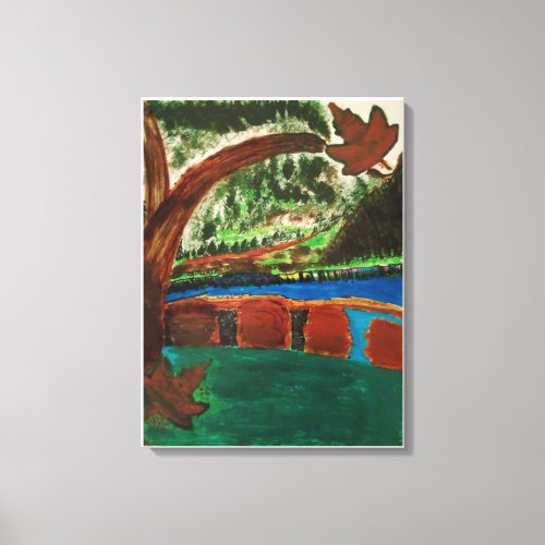 Natural rivers Stretched Canvas Prin