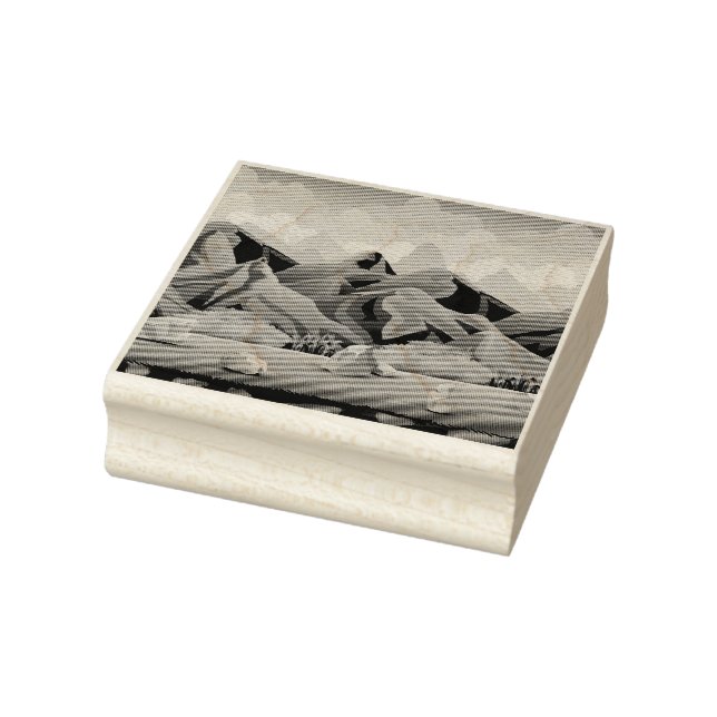 Natural rocky mountain rubber stamp (Stamp)