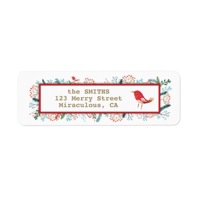 Natural Rustic Christmas Label (Front)