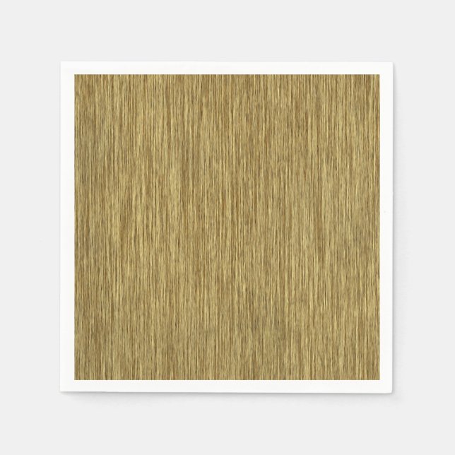 Natural Rustic Grainy Wood Background Paper Napkins (Front)