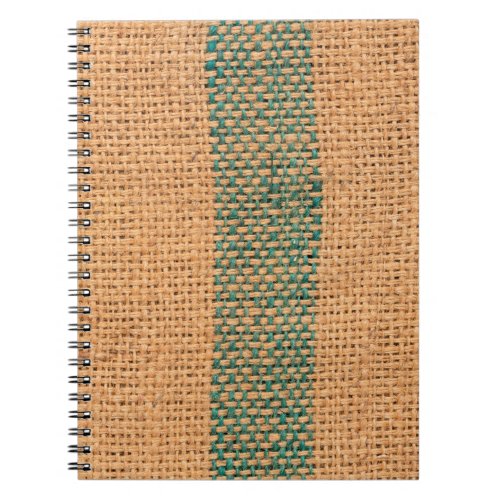 Natural sackcloth brown color textured and backgro notebook