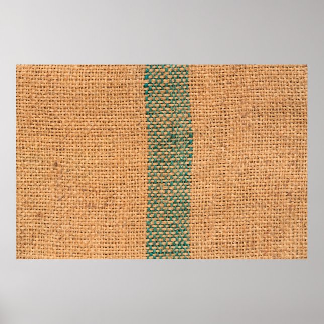 Natural sackcloth brown color textured and backgro poster (Front)