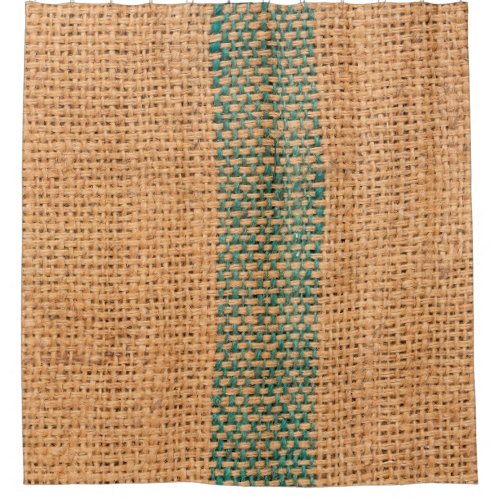 Natural sackcloth brown color textured and backgro shower curtain