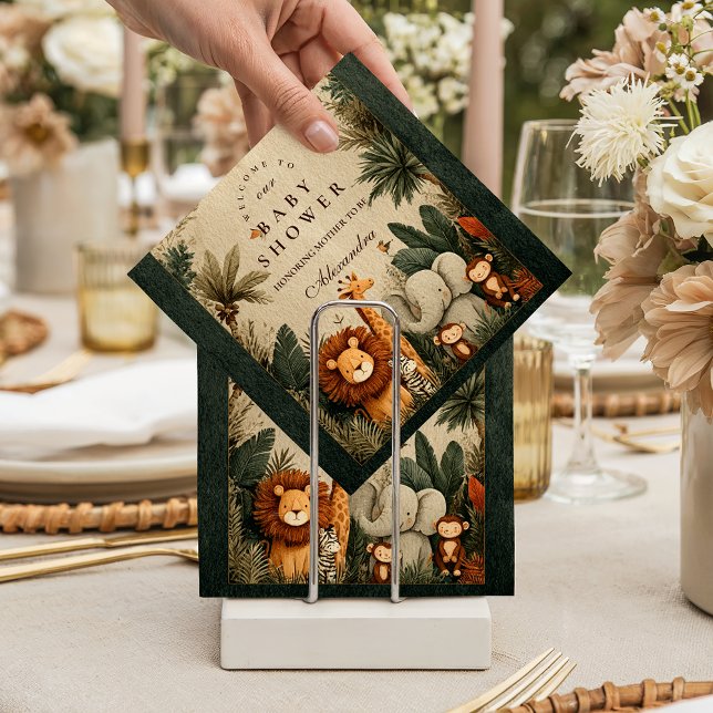 Natural Safari Leaves Baby Shower Napkins (Creator Uploaded)