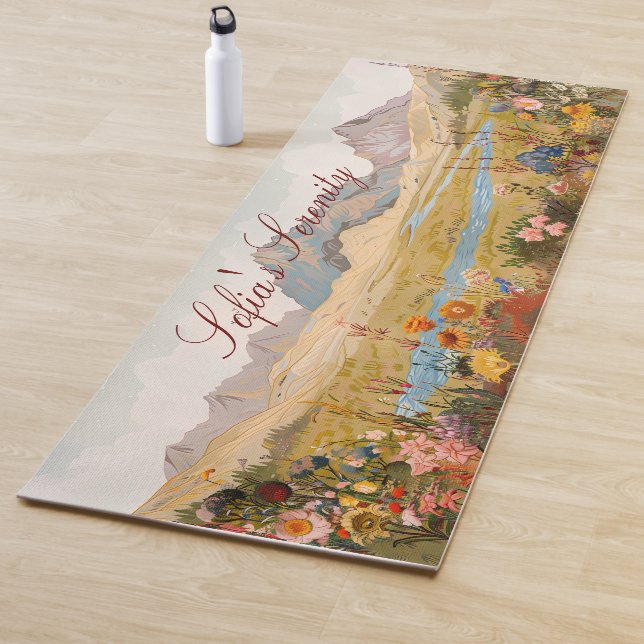 Natural Seen Mountains Rivers And Flowers Yoga Mat (In Situ)