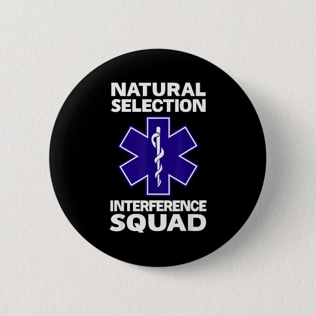 Natural Selection Interference Squad Paramedic Fun Button (Front)