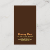 Natural Skincare Facial Aromatherapy Bee Honey Business Card (Back)