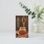 Natural Skincare Facial Aromatherapy Bee Honey Business Card (Standing Front)