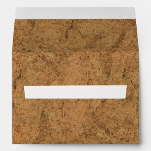 Natural Smoke Cork Bark Wood Grain Look Envelope