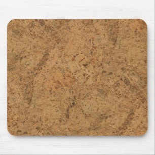 Natural Smoke Cork Bark Wood Grain Look Mouse Pad