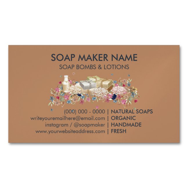Natural Soap Business Card Magnet