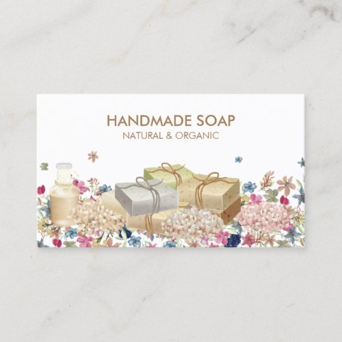 Natural Soap Floral Business Card