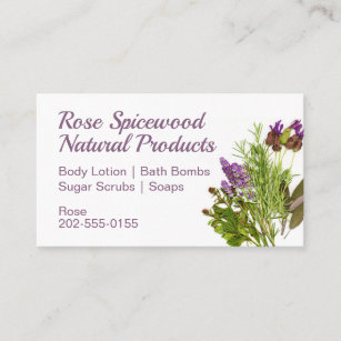Natural Soap Skincare Herb Business Card