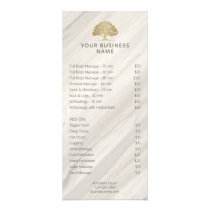 Natural Spa Salon Price List Rack Card