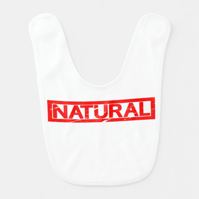 Natural Stamp Baby Bib (Front)