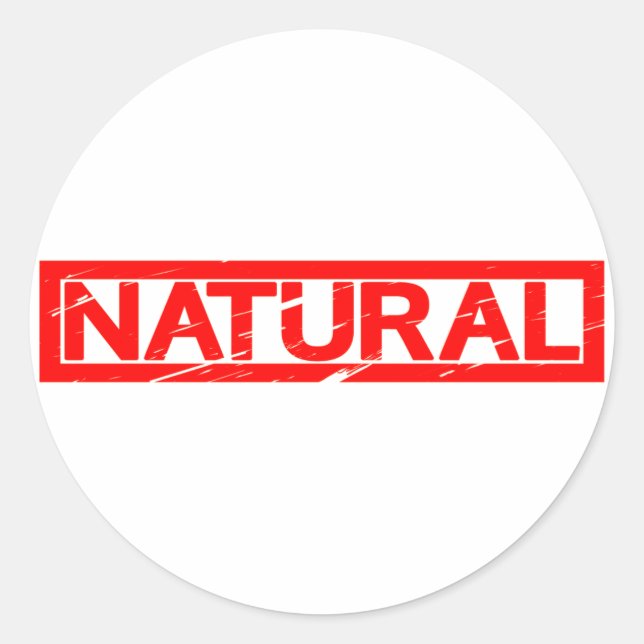 Natural Stamp Classic Round Sticker (Front)