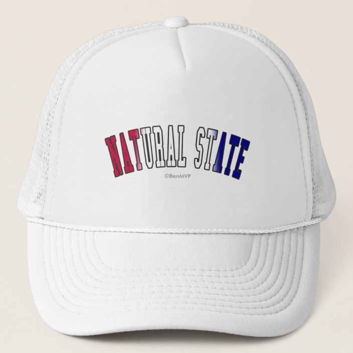 Natural State in State Flag Colors Mesh Hat