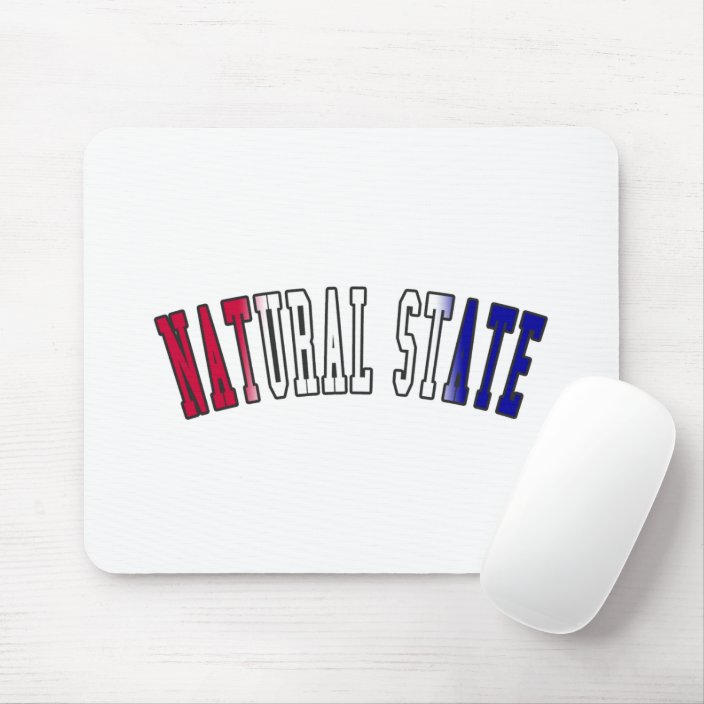 Natural State in State Flag Colors Mouse Pad