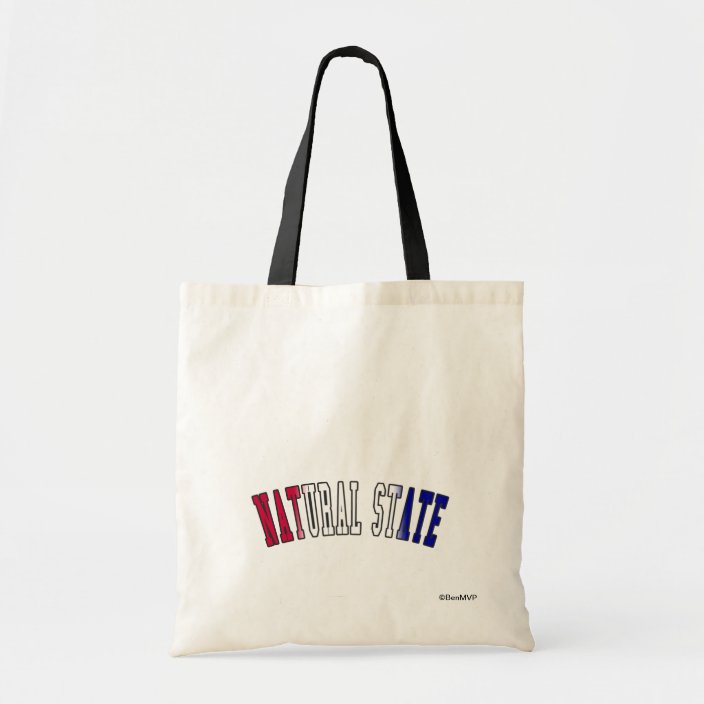 Natural State in State Flag Colors Tote Bag