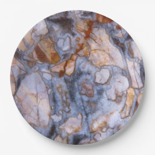 Natural Stone Image Authentic Colors, Pattern Paper Plates
