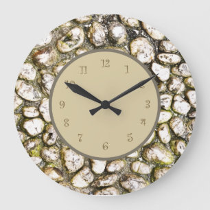 Natural Stone Look Large Clock
