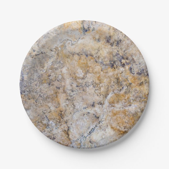 Natural Stone Pattern Paper Plates (Front)