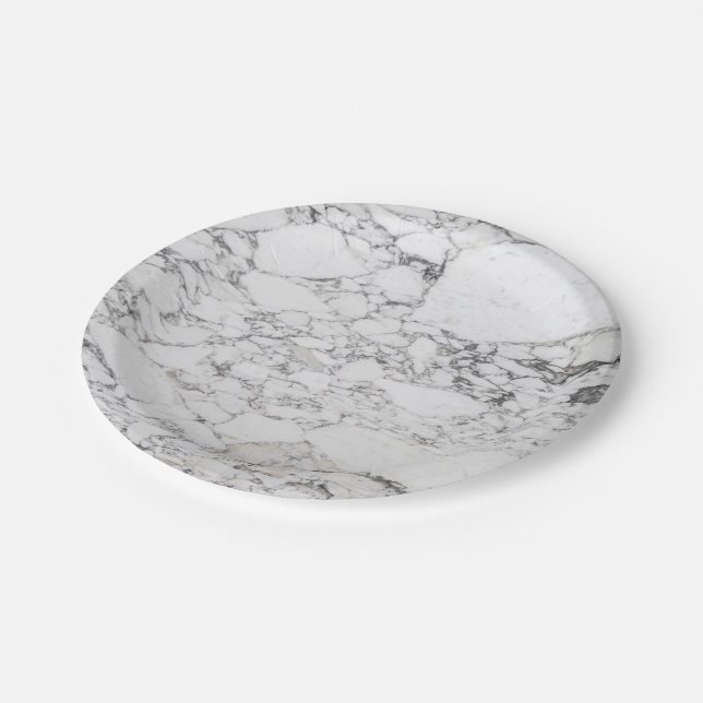 Natural Stone Pattern Paper Plates (Angled)