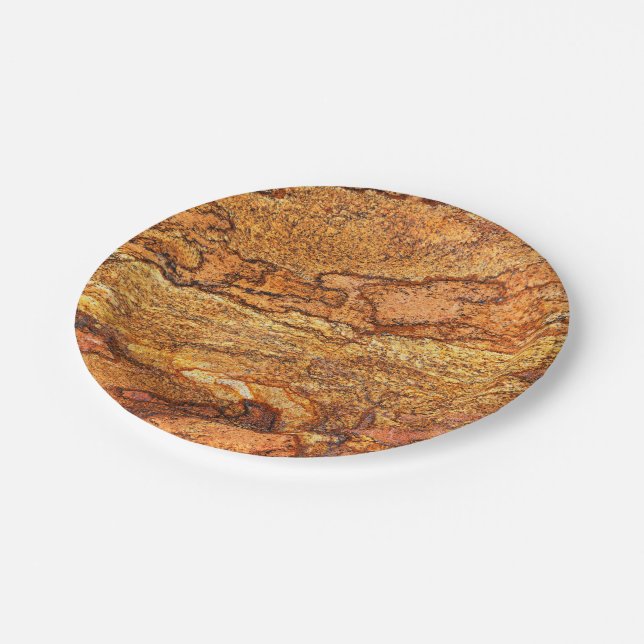 Natural Stone Pattern Paper Plates (Angled)