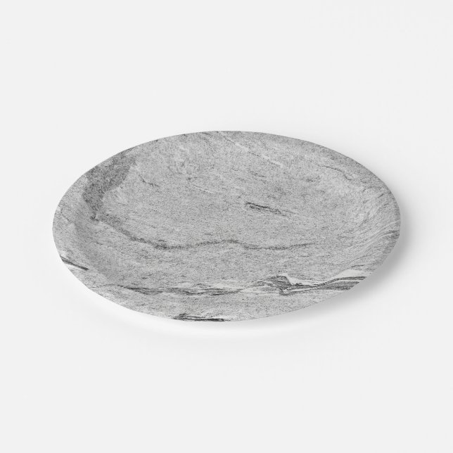 Natural Stone Pattern Paper Plates (Angled)
