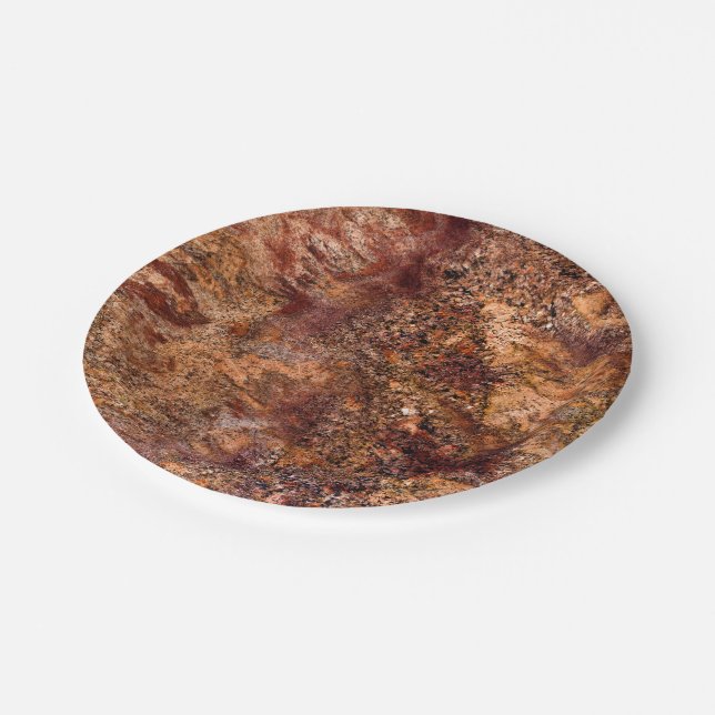 Natural Stone Pattern Paper Plates (Angled)