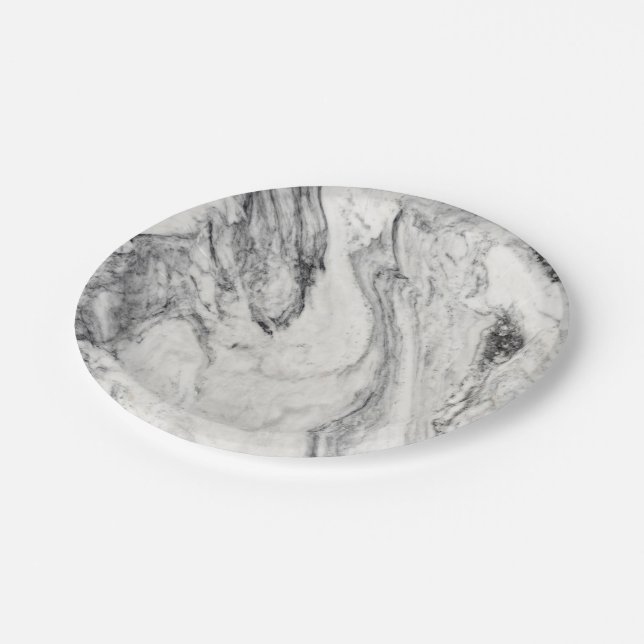 Natural Stone Pattern Paper Plates (Angled)