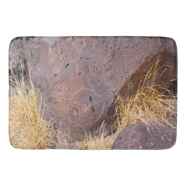 Natural Stone Petroglyph Bathroom Mat (Front)