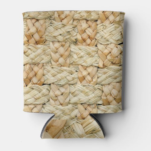 Natural Straw Texture Background Can Cooler
