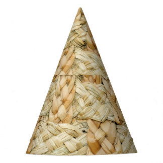 Natural Straw Texture Background Party Hat