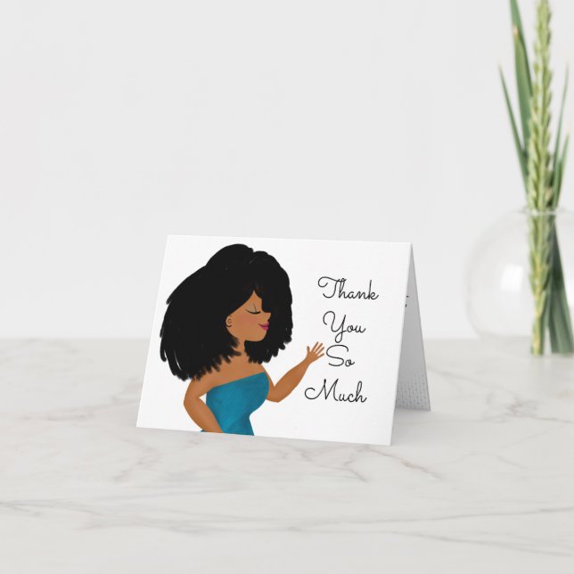Natural Style Letterpress Thank You Card (Front)