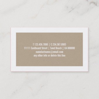 Natural Tan Cardboard Paper Look Business Card | Zazzle