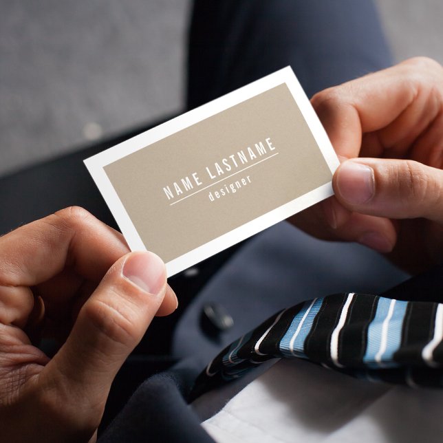 Natural Tan Cardboard Paper Look Business Card (Creator Uploaded)