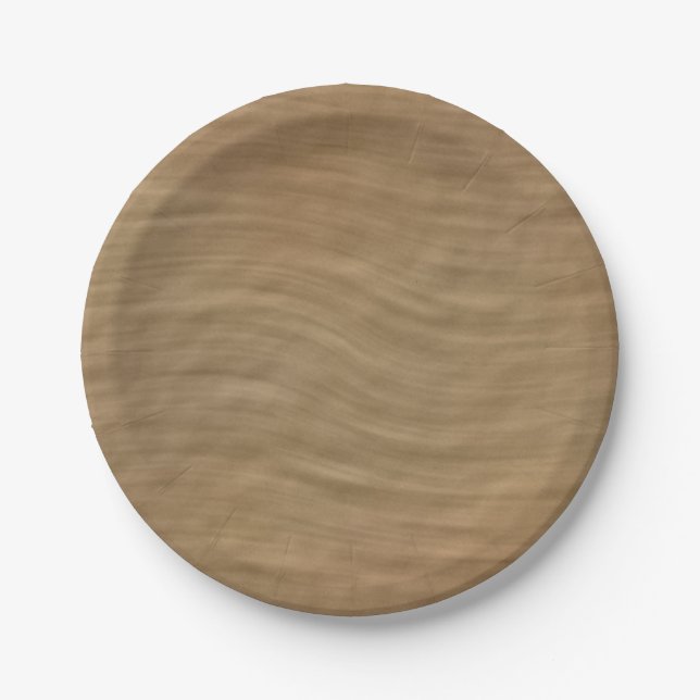 Natural Tan Sandstone Look Background Paper Plates (Front)