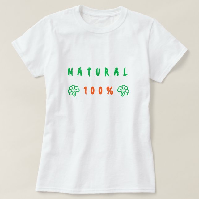 NATURAL Text T-Shirt (Design Front)