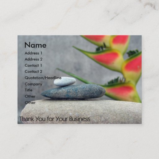 Customizable Natural Thank You Business Card