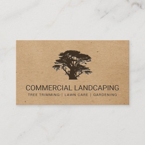 Natural  Tree  Gardening  Landscaping Business Business Card
