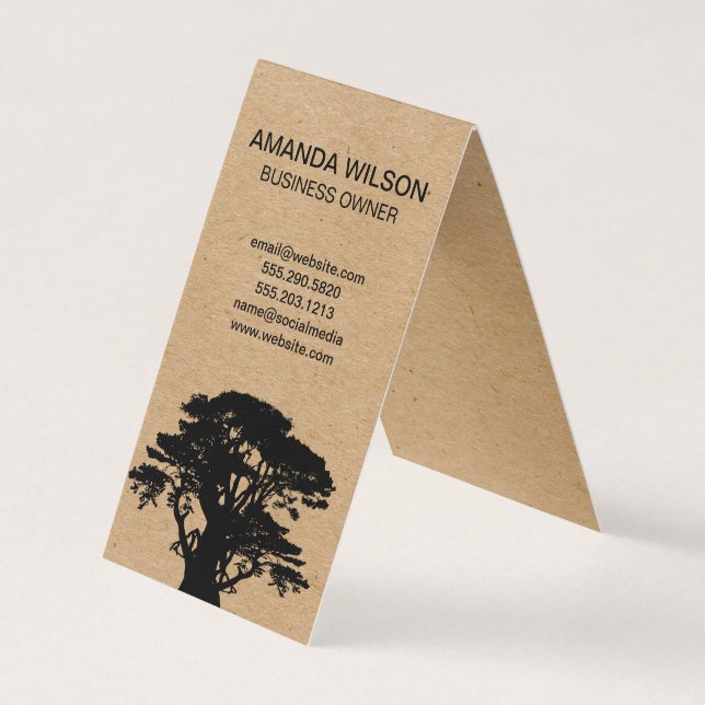 Natural | Tree | Gardening | Landscaping Business Business Card (Front)