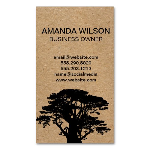 Natural  Tree  Gardening  Landscaping Business Business Card Magnet