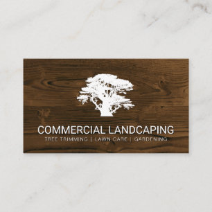 Natural Tree Gardening Landscaping Business Card