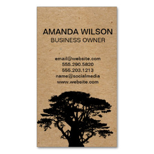 Natural   Tree   Gardening   Landscaping Business Card Magnet