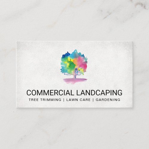 Natural  Tree  Watercolor Tree Business Card