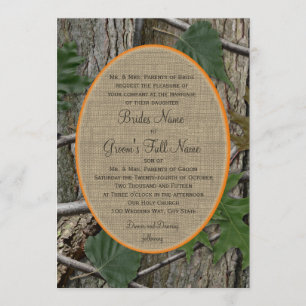 Natural Trees and Leaves Wedding Invitation