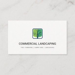 Natural Trees Gardening Landscaping Business Card