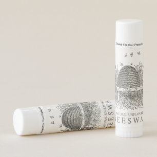 Natural Unflavored Beeswax with Vintage Hive Lip Balm