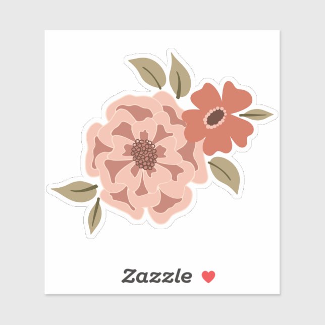 Natural Viney Floral Green Vines Motif Sticker (Sheet)